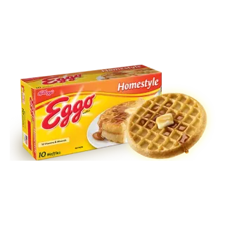 🍪 Homestyle, 10 vitamins & minerals, 10 waffles wafels, eten, ontbijt, ei, Kellogg's whatsapp sticker