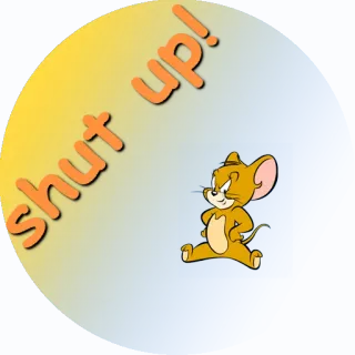 😡 Jerry Tom and Jerry shut up! 만화, 쥐, 짜증, 웃긴, 밈 telegram sticker