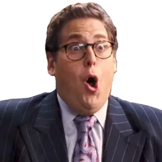 😲 Джона Хилл, актер, в шоке, удивление, очки telegram sticker