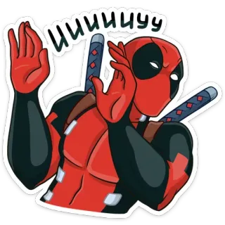 ✋️ Deadpool Uhhhhhh deadpool, marvel, superhéroe, divertido, pegatina whatsapp sticker