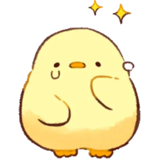 😢 fofo, pintinho, amarelo, animal, pássaro, desenho animado whatsapp sticker