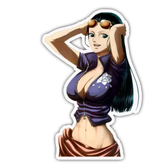 🙅 Nico Robin One Piece Аниме, Ван Пис, Нико Робин, Пират, Манга telegram sticker