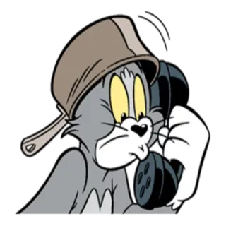 📱 Tom Tom and Jerry cartone animato, gatto, telefono, animato whatsapp sticker