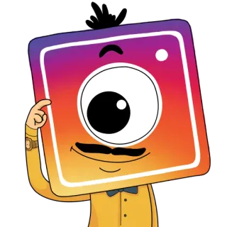 😏 instagram, media społecznościowe, kreskówka, naklejka, maskotka telegram sticker