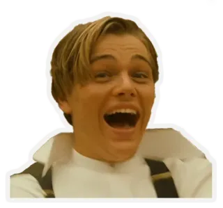 😮 Leonardo DiCaprio leonardo dicaprio, ator, celebridade, meme, engraçado, rosto telegram sticker