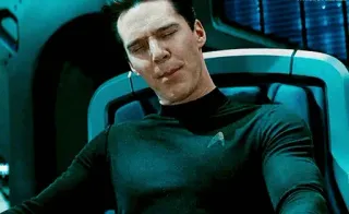 😑 Khan Noonien Singh Star Trek Into Darkness Star Trek, Khan, Benedict Cumberbatch, science fiction, movie scene telegram sticker