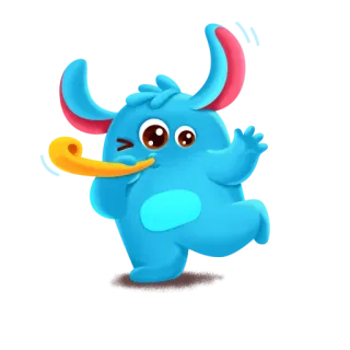 😚 Cartone animato, Mostro, Festa, Carino, Animale telegram sticker