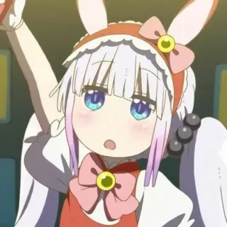 🍡 Kanna Kamui Miss Kobayashi's Dragon Maid Anime, Manga, Mignon, Kawaii, Dragon, Kanna, Kamui telegram sticker
