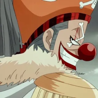 🤡 Buggy One Piece アニメ, 海賊, ピエロ, ワンピース, バギー telegram sticker