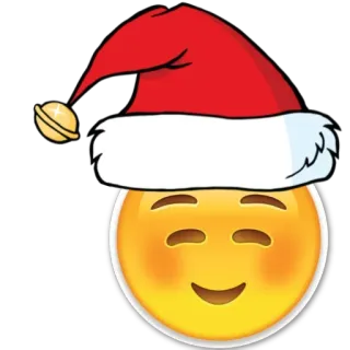 ☺️ Emoji, Natal, Gorro de Papai Noel, Festivo, Feriado telegram sticker