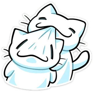 ⭐ cat, animal, sticker, cute, cartoon, pet, domestic cat telegram sticker
