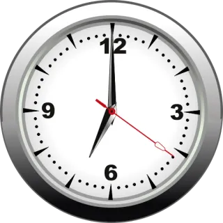 🕖 clock, time, hour, minutes, watch, analog telegram sticker