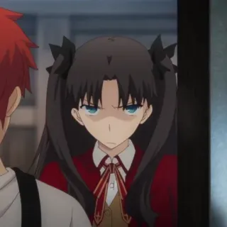 😡 Rin Tohsaka Fate/stay night Anime, Cartone animato, Ragazza, Personaggio, Arrabbiato/a telegram sticker