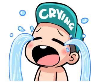 😭 CRYING llorar, llorando, triste, lágrimas, emoticono, dibujos animados telegram sticker