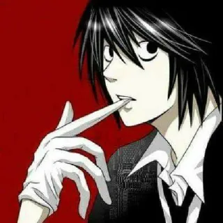 📓 L Lawliet Death Note Аниме, Манга, Детектив, L, Death Note, Персонаж telegram sticker