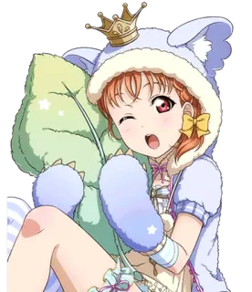 😴 anime, garota, fofa, piscadela, kawaii, chibi, personagem, desenho animado whatsapp sticker