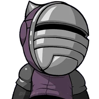 😮 knight, helmet, armor, character, cartoon, fighter telegram sticker