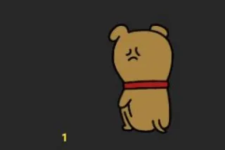 😮‍💨 1 chien, dessin animé, numéro 1, triste whatsapp sticker
