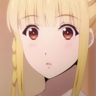 📱 Anime, blonde Haare, Mädchen, süß, Cartoon, Charakter telegram sticker