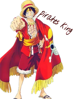 ✊ Monkey D. Luffy One Piece Pirates King 애니메이션, 만화, 원피스, 몽키 D. 루피, 해적, 밀짚모자, 해적왕 telegram sticker