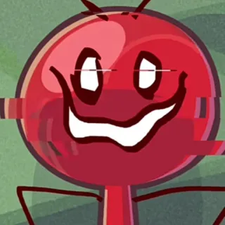 😈 personagem vermelho, desenho animado, feliz, adesivo telegram sticker