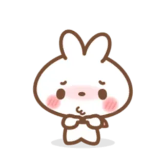 😗 fofo, coelho, coelho, desenho animado, animal, kawaii telegram sticker