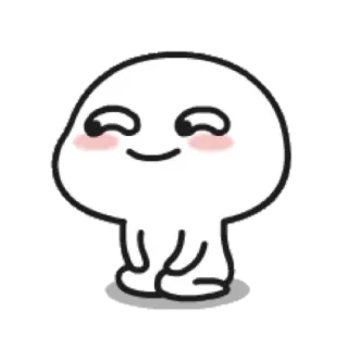 😏 Cartone animato, Carino, Divertente, Blob, Adesivo, Emoji telegram sticker
