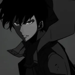 ⚓️ anime, manga, character, illustration, dark, portrait telegram sticker