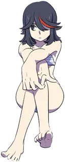 👙 Ryuko Matoi Kill la Kill Anime, Postać, Siedzi, Fanart telegram sticker