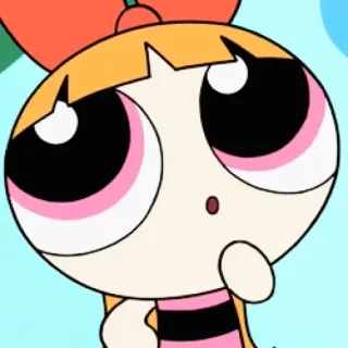 🍭 Blossom Powerpuff Girls dibujos animados, animado, personaje, lindo, Bombón, Las Chicas Superpoderosas telegram sticker
