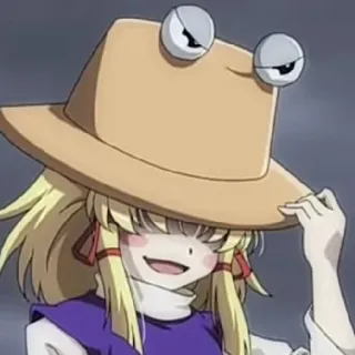 🤠 аниме, персонаж, мультфильм, шляпа, девушка telegram sticker