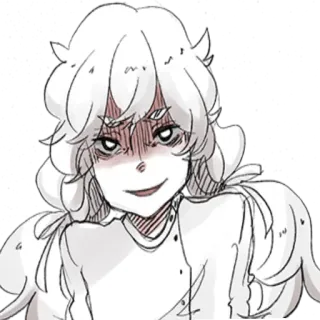 😈 anime, manga, smirk, creepy, cartoon, character, portrait telegram sticker
