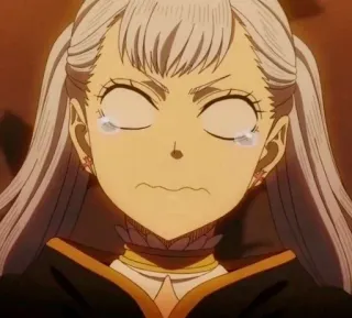 🖤 Noelle Silva Black Clover アニメ, ブラッククローバー, ノエル・シルヴァ, 泣く, 悲しい telegram sticker