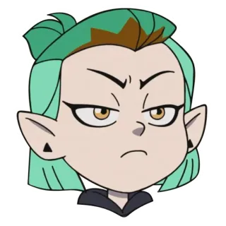 👿 Amity Blight The Owl House hoạt hình, Disney, tai họa, tức giận, nhân vật telegram sticker