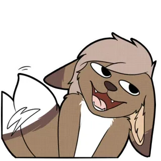 😁 Cartoon, Tier, Hund, Süß, Fröhlich, Sticker telegram sticker