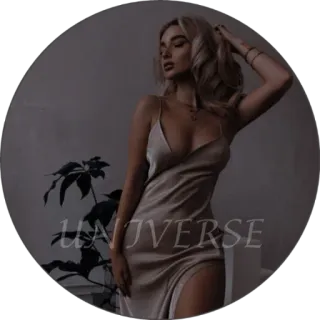 ☁️ UNIVERSE woman, dress, portrait, fashion, glamour, beauty telegram sticker