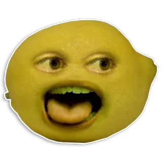 💤 limone, arancia irritante, frutta, personaggio, divertente telegram sticker