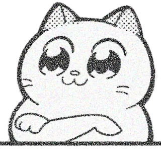 😑 แมว, สติกเกอร์, น่ารัก, สัตว์, การ์ตูน, คาวาอิ telegram sticker