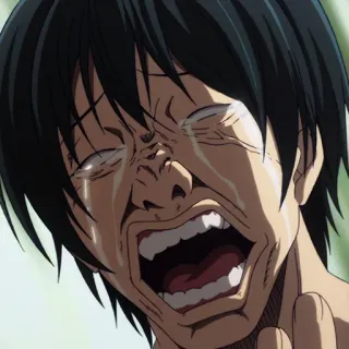 ⚓️ anime, chorando, chocado, triste, emocional telegram sticker