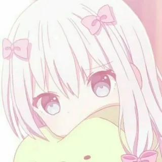 🐰 อนิเมะ, มังงะ, คาวาอิ, น่ารัก, ผู้หญิง, สีชมพู, ภาพประกอบ telegram sticker