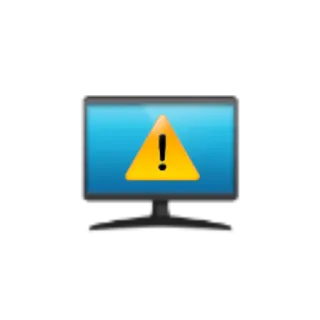 🖥 computador, monitor, exclamação, aviso, erro telegram sticker