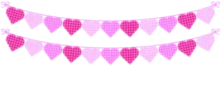 😿 heart, pink, banner, party, decoration, love, hearts, valentine's day whatsapp sticker