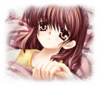 😷 anime, girl, bed, sad, cute telegram sticker