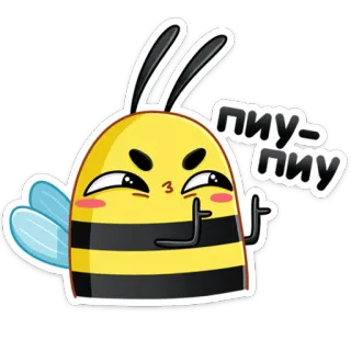 🔫 пиу-пиу ハチ, 漫画, 中指, 指 telegram sticker