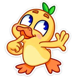 ☺️ duck, cartoon, cute, bird, animal, happy whatsapp sticker