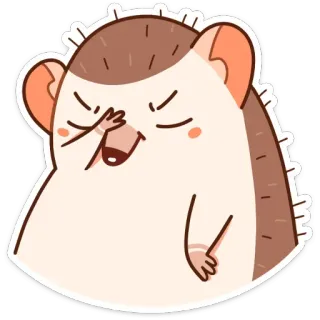🤦‍♂️ เม่น, สัตว์, การ์ตูน, น่ารัก, สติกเกอร์, อิโมจิ, ตลก, คาวาอิ telegram sticker