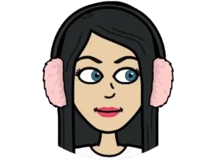 👀 Avatar, Mädchen, Digitale Kunst, Bitmoji, Ohrenschützer telegram sticker