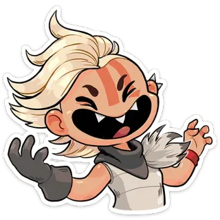 😃 dessin animé, personnage, fantaisie, souriant, expression, autocollant telegram sticker