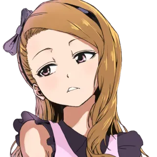 😒 Anime, Chica, Dibujo animado, Personaje, Mujer, Ilustración whatsapp sticker