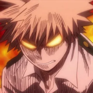 🤬 Katsuki Bakugo My Hero Academia Anime, Charakter, Katsuki Bakugo, My Hero Academia, Wütend, Manga telegram sticker